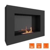 Биокамин SteelHeat WALL GRAND 900 LITE черный, стемалит
