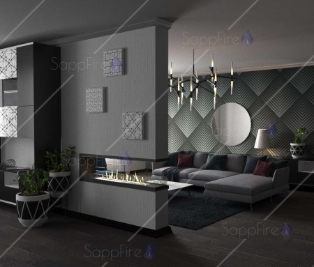 Встраиваемый биокамин / торцевой сквозной очаг 1100 (SappFire) по цене 52 000 руб.